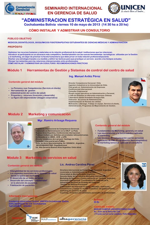 Afiche original: Administración estratégica en salud