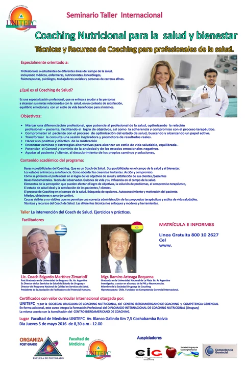 Afiche original: Coaching nutricional para la salud y el bienestar