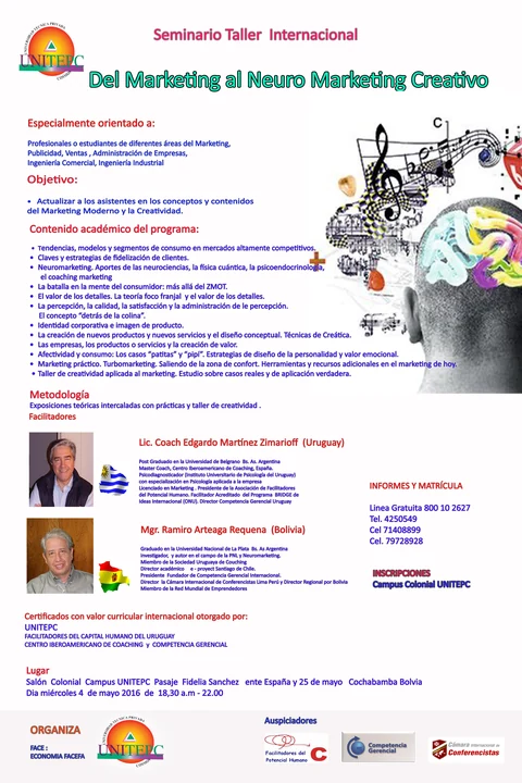 Afiche original: Del marketing al neuromarketing creativo en UNITEPC