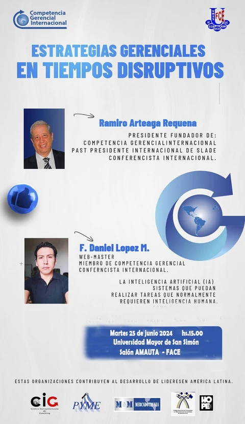 Afiche original: Estrategias gerenciales en tiempos disruptivos
