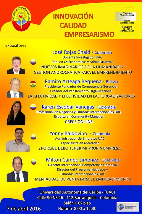 Afiche original: Innovación, calidad y empresarismo