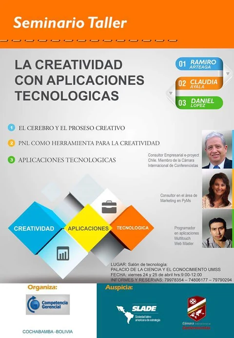 Afiche original: La creatividad con aplicaciones tecnológicas