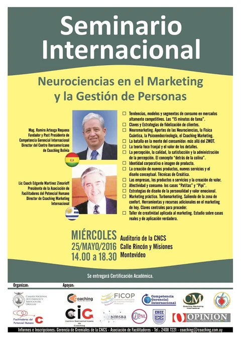 Afiche original: Neurociencias en el marketing y la gestión de personas