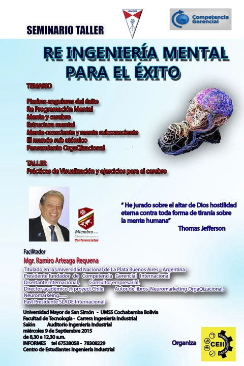 Afiche original: Reingeniería mental para el éxito en la UMSS