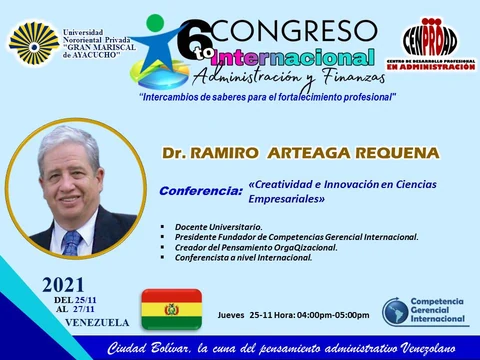 Afiche original: Sexto Congreso Internacional en Administración: intercambio de saberes