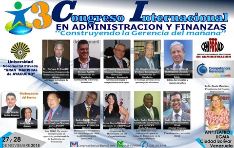 Afiche original: Tercer Congreso Internacional en Administración y Finanzas