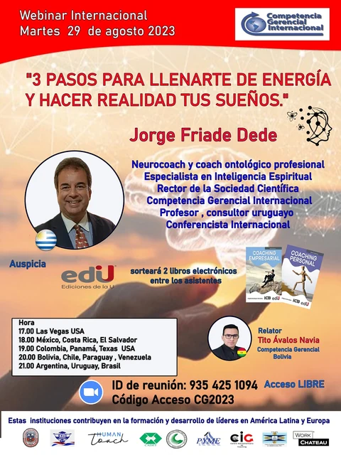 Afiche original: Tres pasos para llenarte de energía y hacer realidad tus sueños